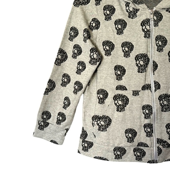 AGREE2DISAGREE • Hoodie Zip-Up Skull Sweatshirt Jacket - Picture 3 of 7